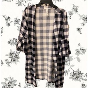 Tickled Teal Buffalo Plaid Cardigan